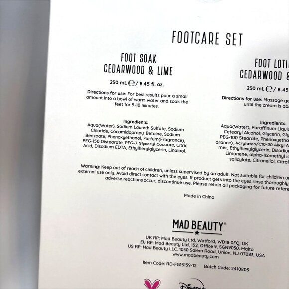 New Star Wars Mandalorian Footcare Set Cedarwood & Lime Foot Soak & Lotion 250ml - Picture 3 of 6